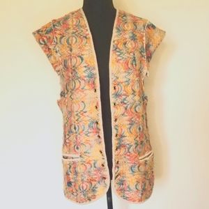 Vintage James Kenrob by Dalton embroidered vest Colorful